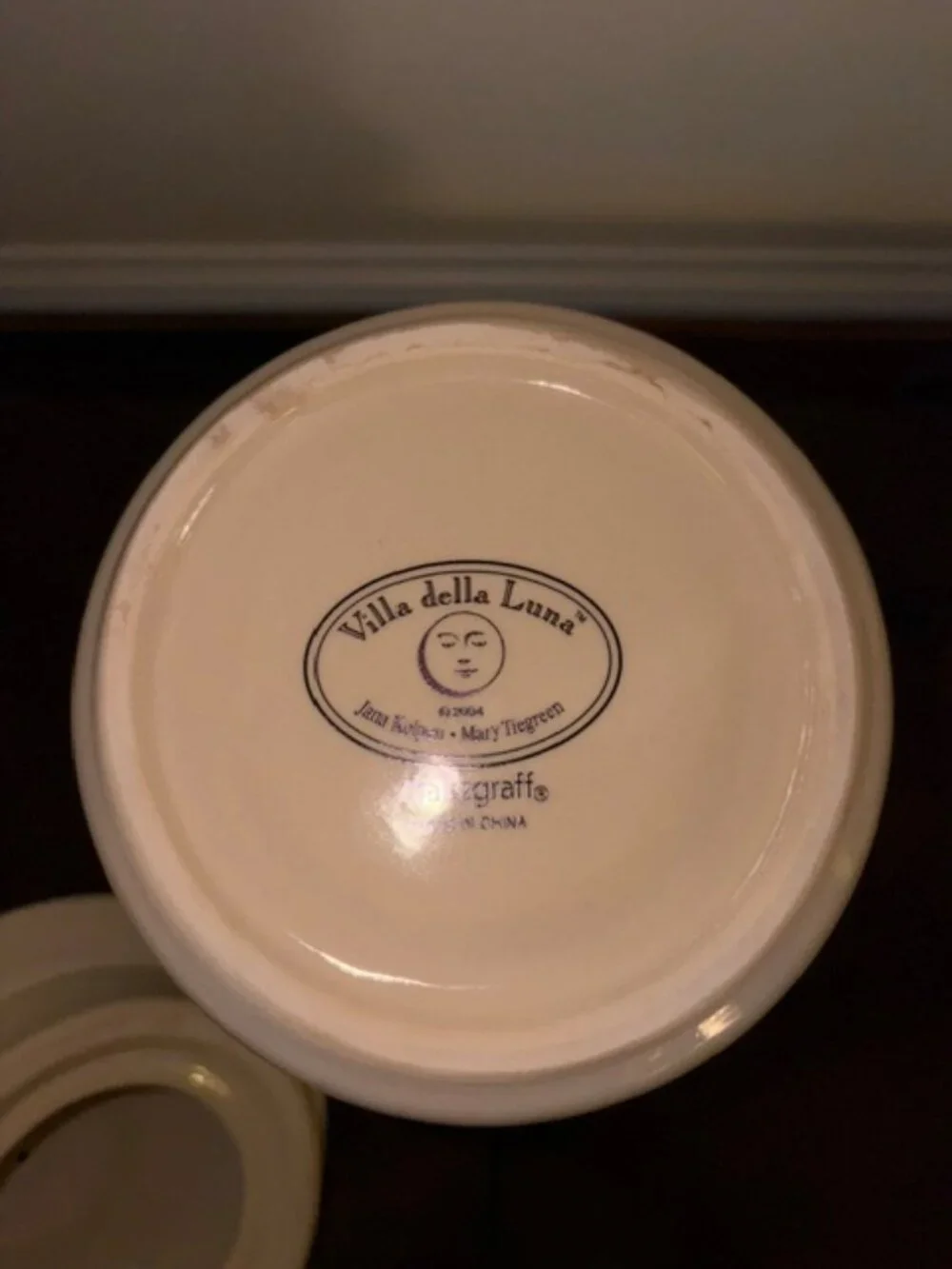 Pfaltzgraff Villa Della Luna Hand-Painted Italian Inspired Canister Jar 10.5